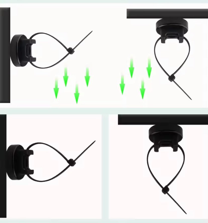 Magnetic Zip Tie Mount – Heavy-Duty, Reusable & 360° Rotating